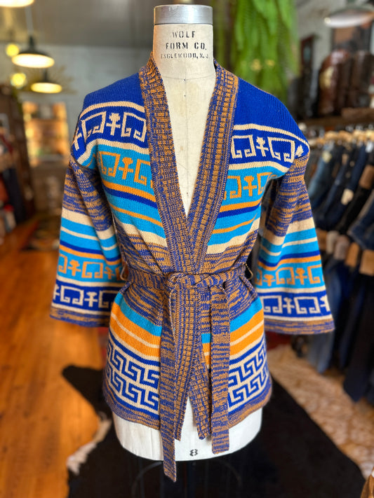 1970s Space Dye Wrap Sweater