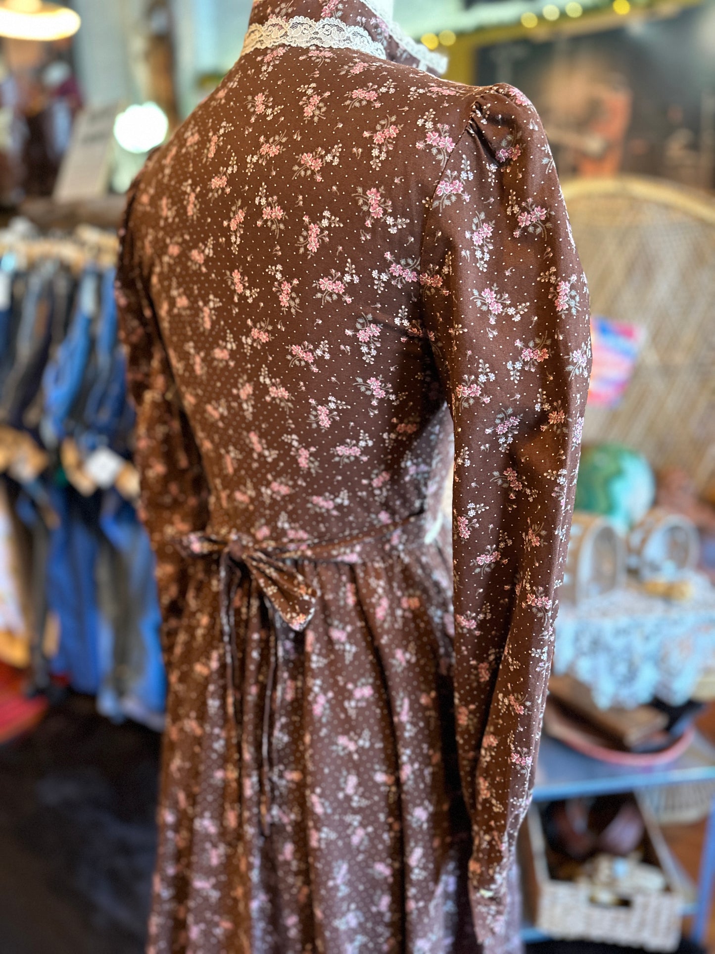 Gunne Sax Brown Calico