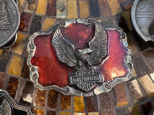 Harley Belt Buckle Red