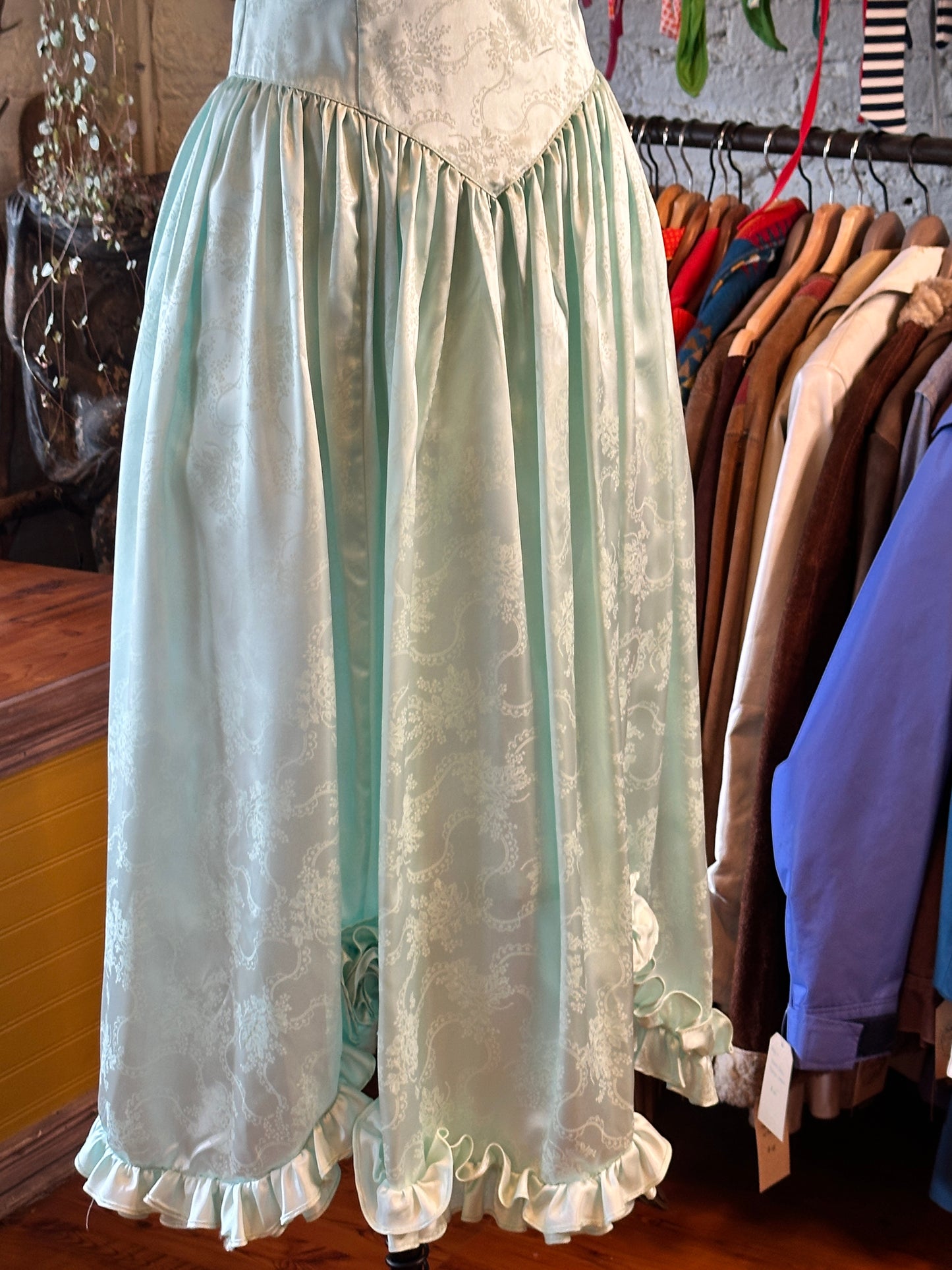 Gunne Sax Sweetheart Satin Dress