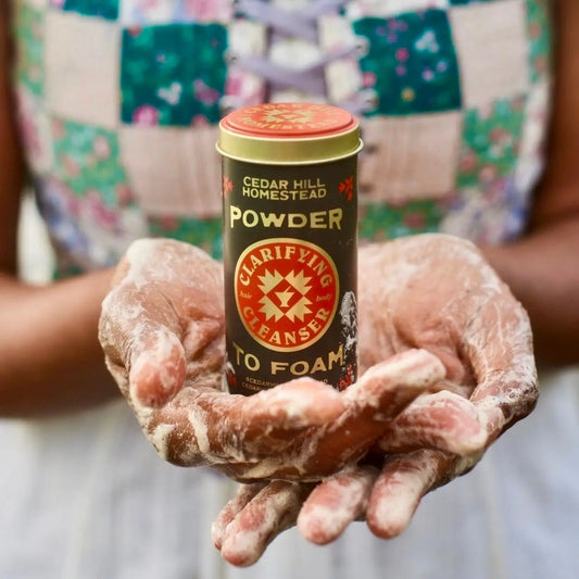 Clarifying Powder To Foam Face & Hair Cleanser - Cedarhill Homestead