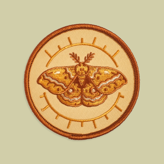 IO Moth Embroidered Patch, Iron on Patch