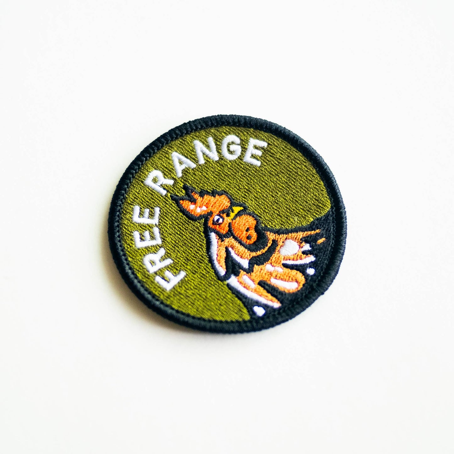 Free Range Embroidered Iron on Patch: Yes