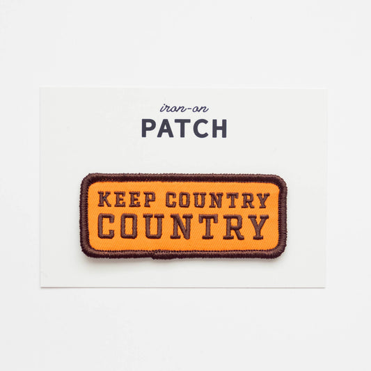 Keep Country, Country Embroidered Iron on Patch: Yes