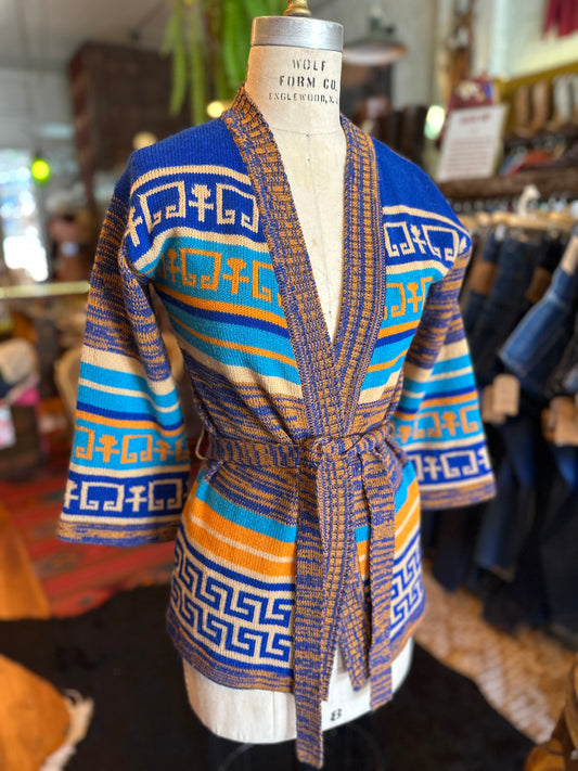 1970s Space Dye Wrap Sweater