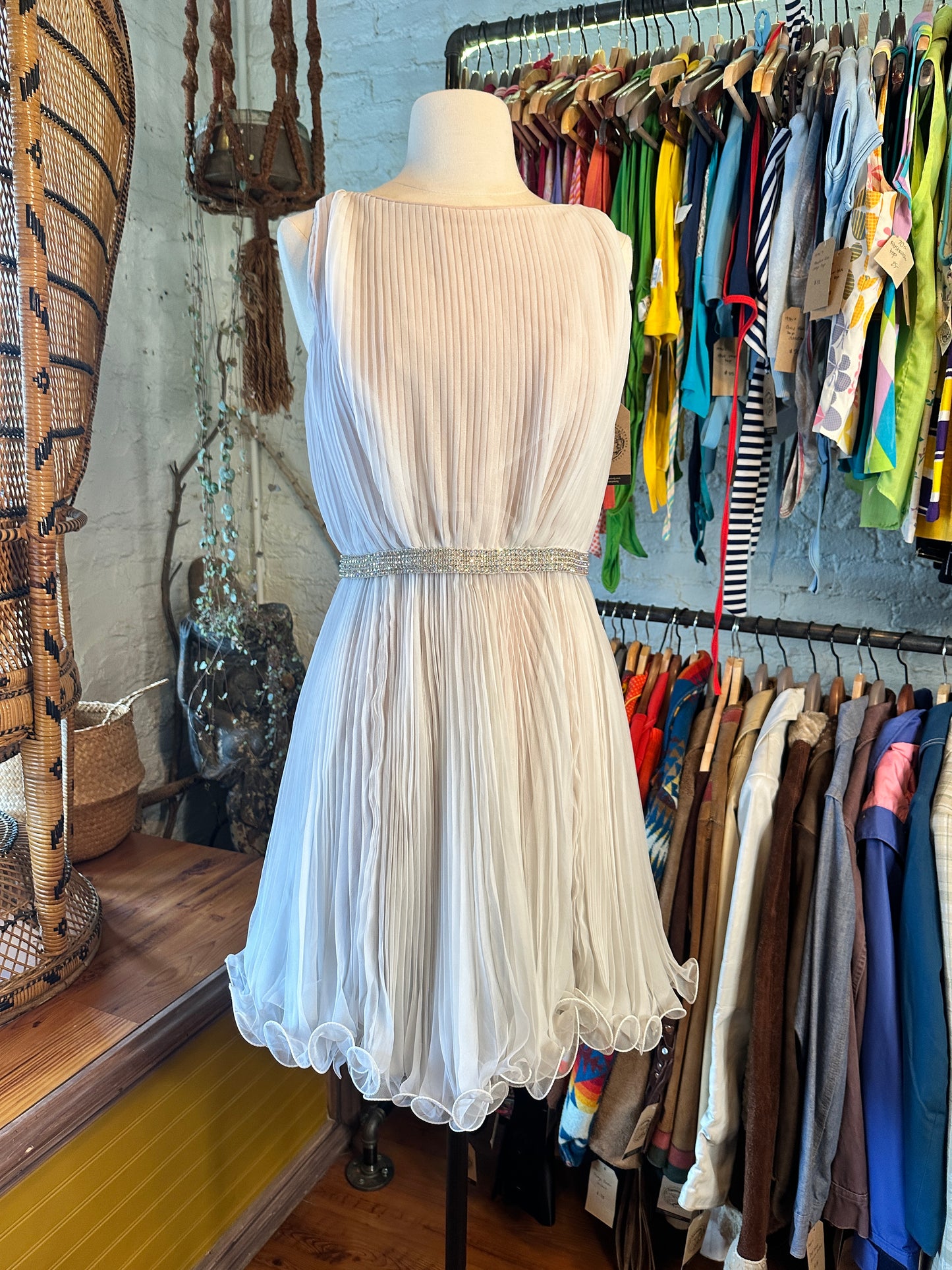 1960’s Pleated Chiffon Cocktail Dress