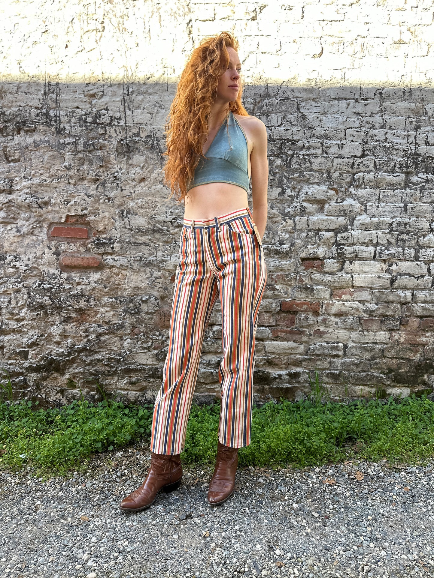 1970s Deadstock Wrangler Striped Jeans
