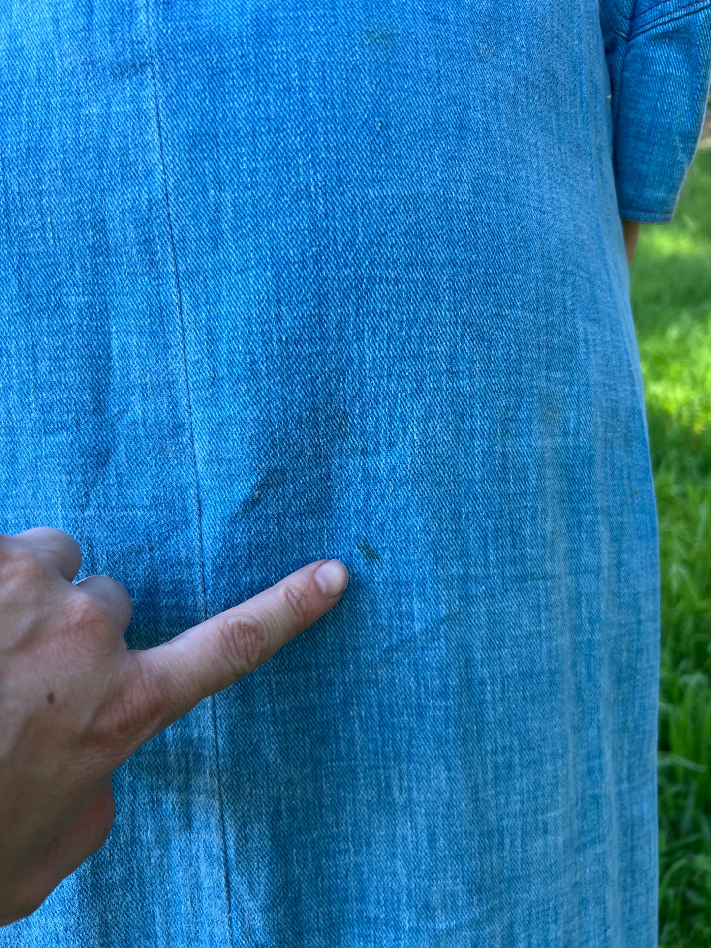 1970s Denim Gunne Sax Maxi Dress