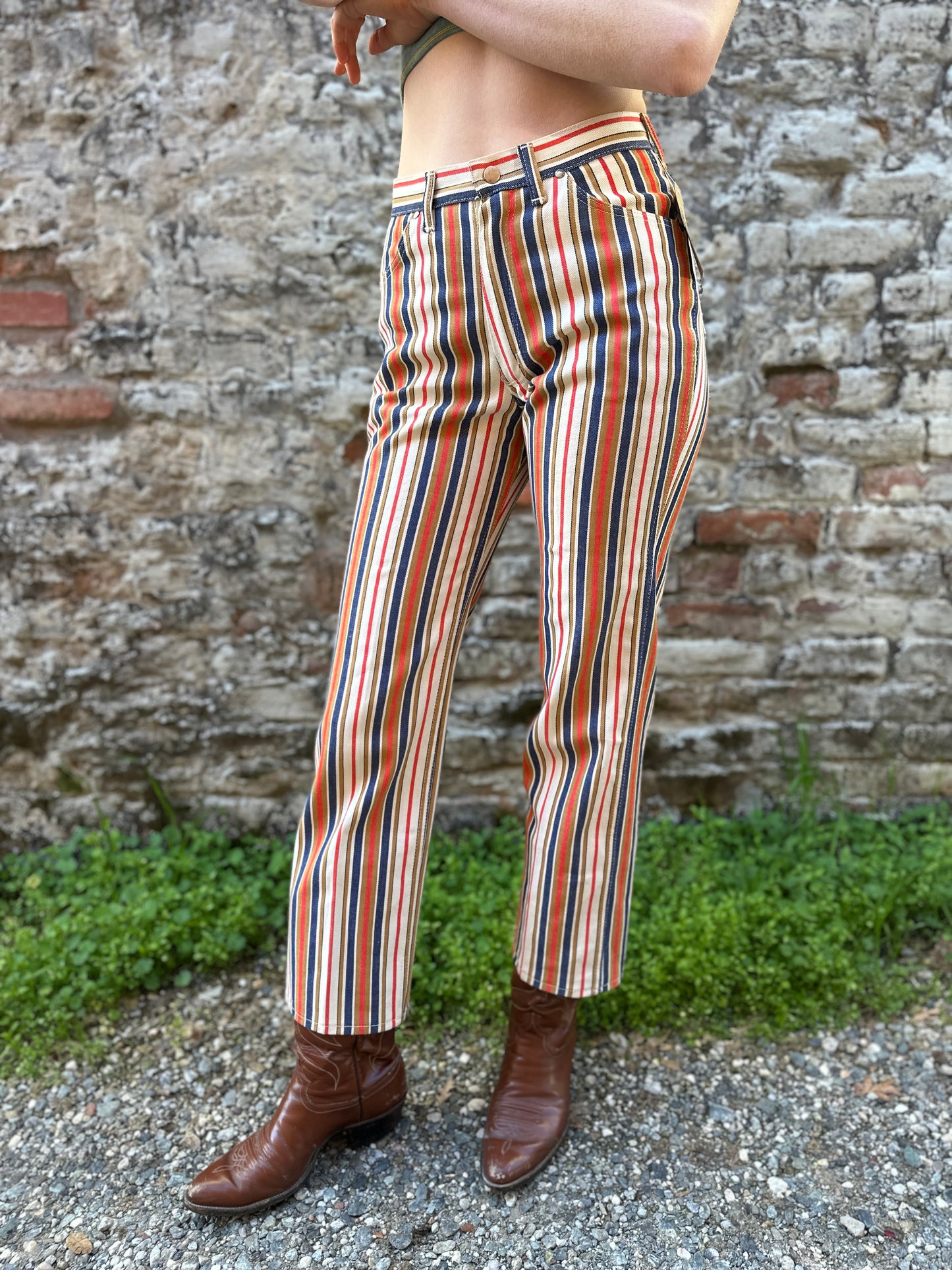 1970s Deadstock Wrangler Striped Jeans