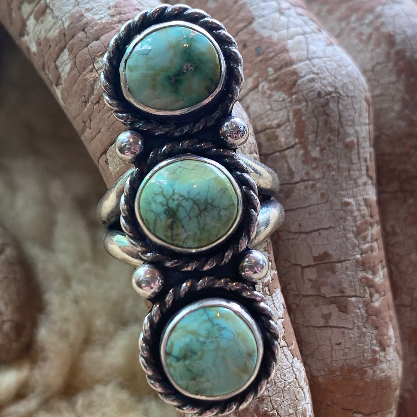 3 Stone Turquoise Ring