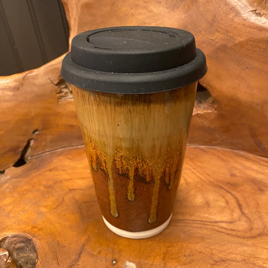 Staples Ceramics Travel Mug- Rust