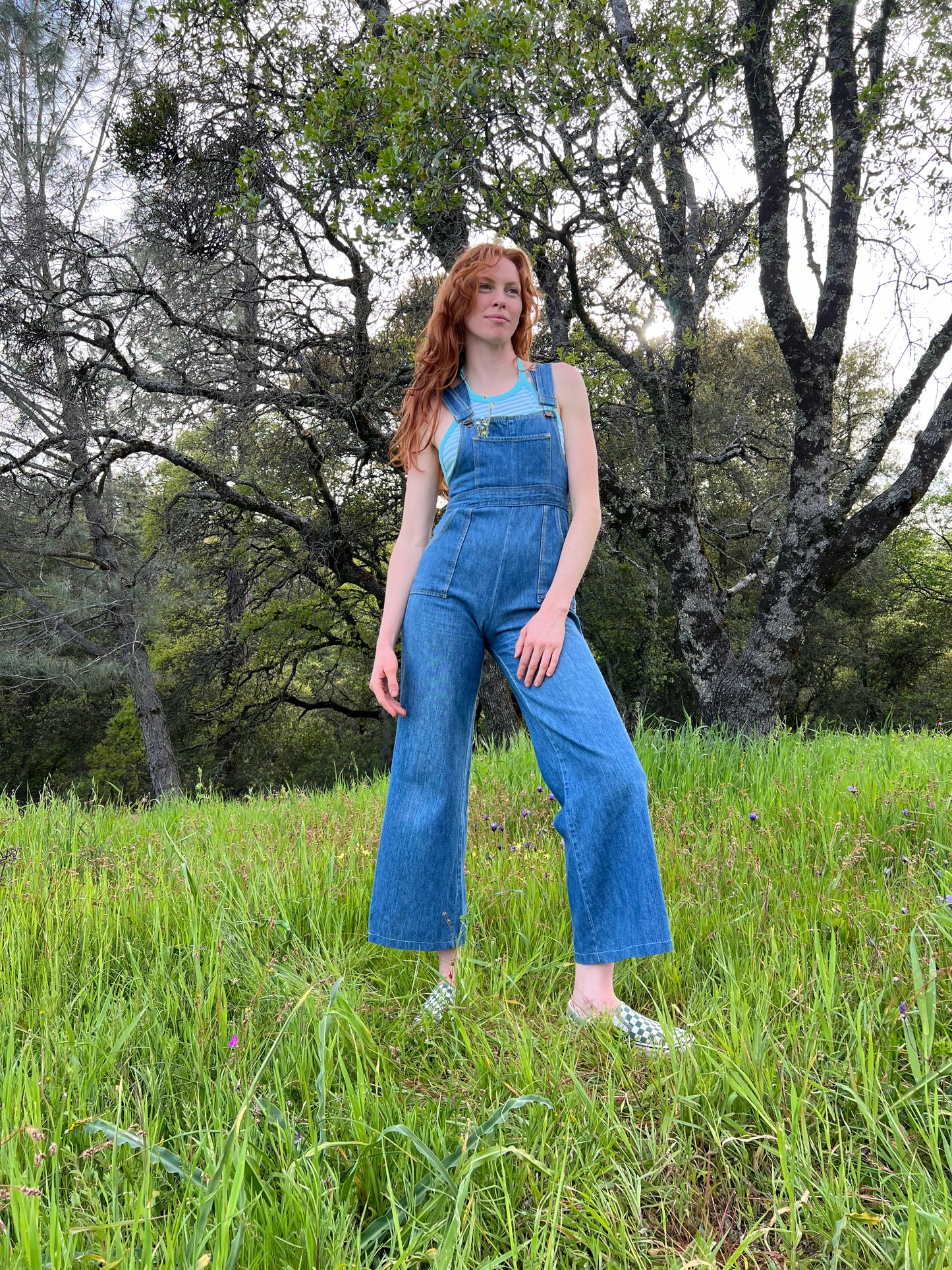 1970s H.I.S. Bell bottom overall jumpsuit