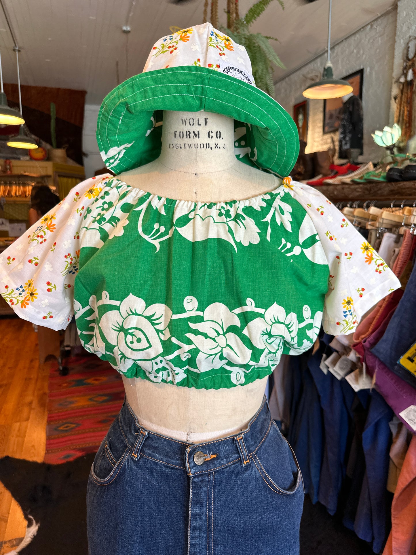 Joni Crop Top Set w/ Matching Bucket Hat