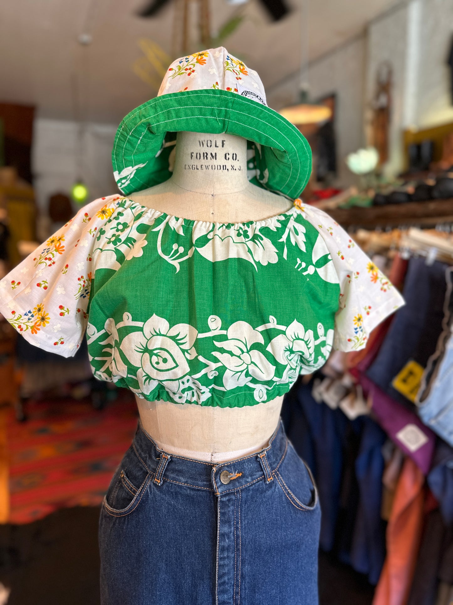 Joni Crop Top Set w/ Matching Bucket Hat