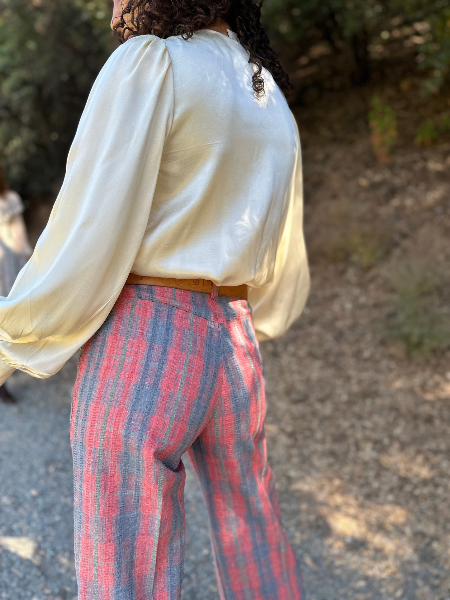 1970s Levis Pink and Blue Plaid Pants