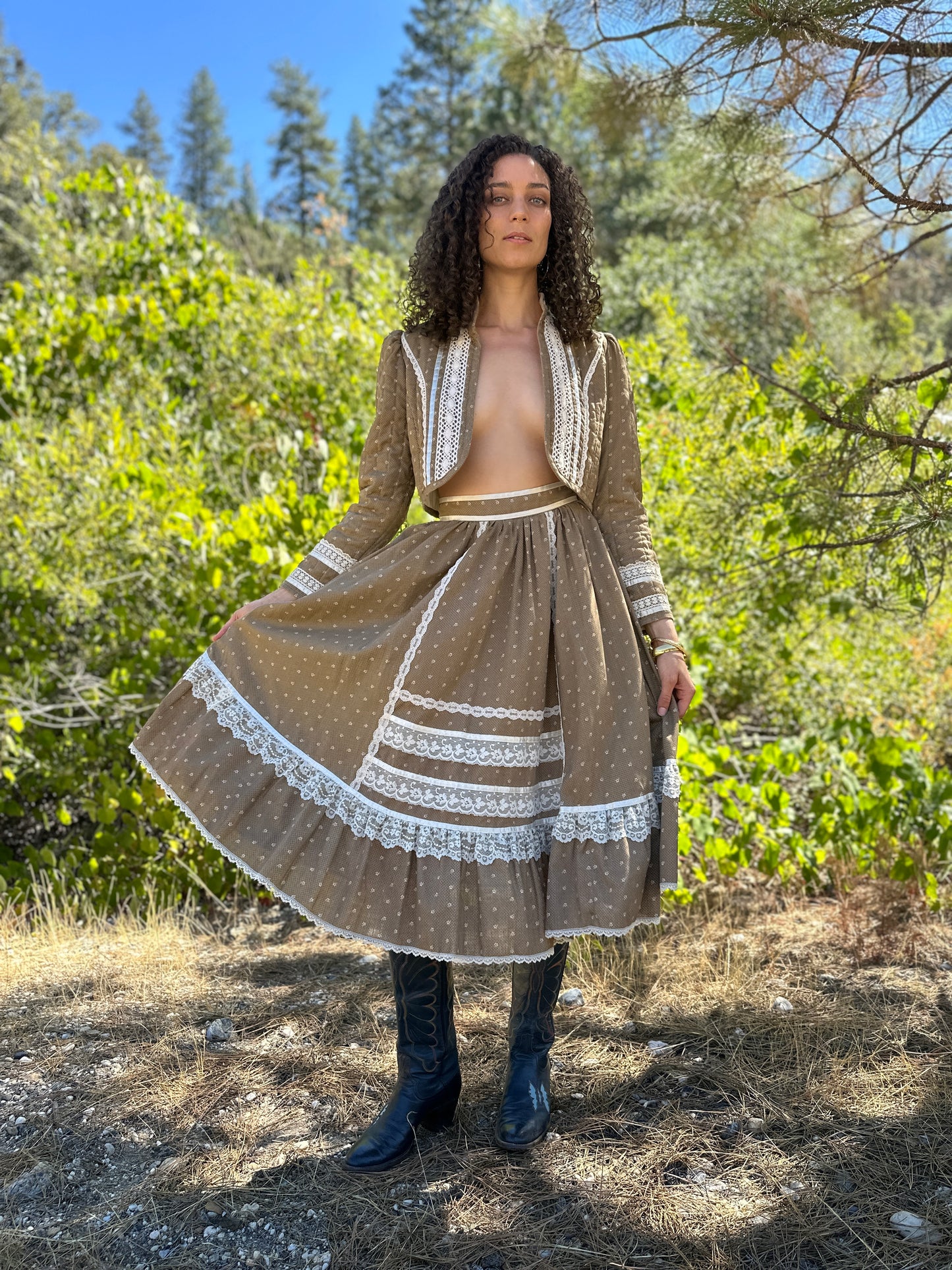 Gunne Sax Two Piece Set Skirt & Jacket