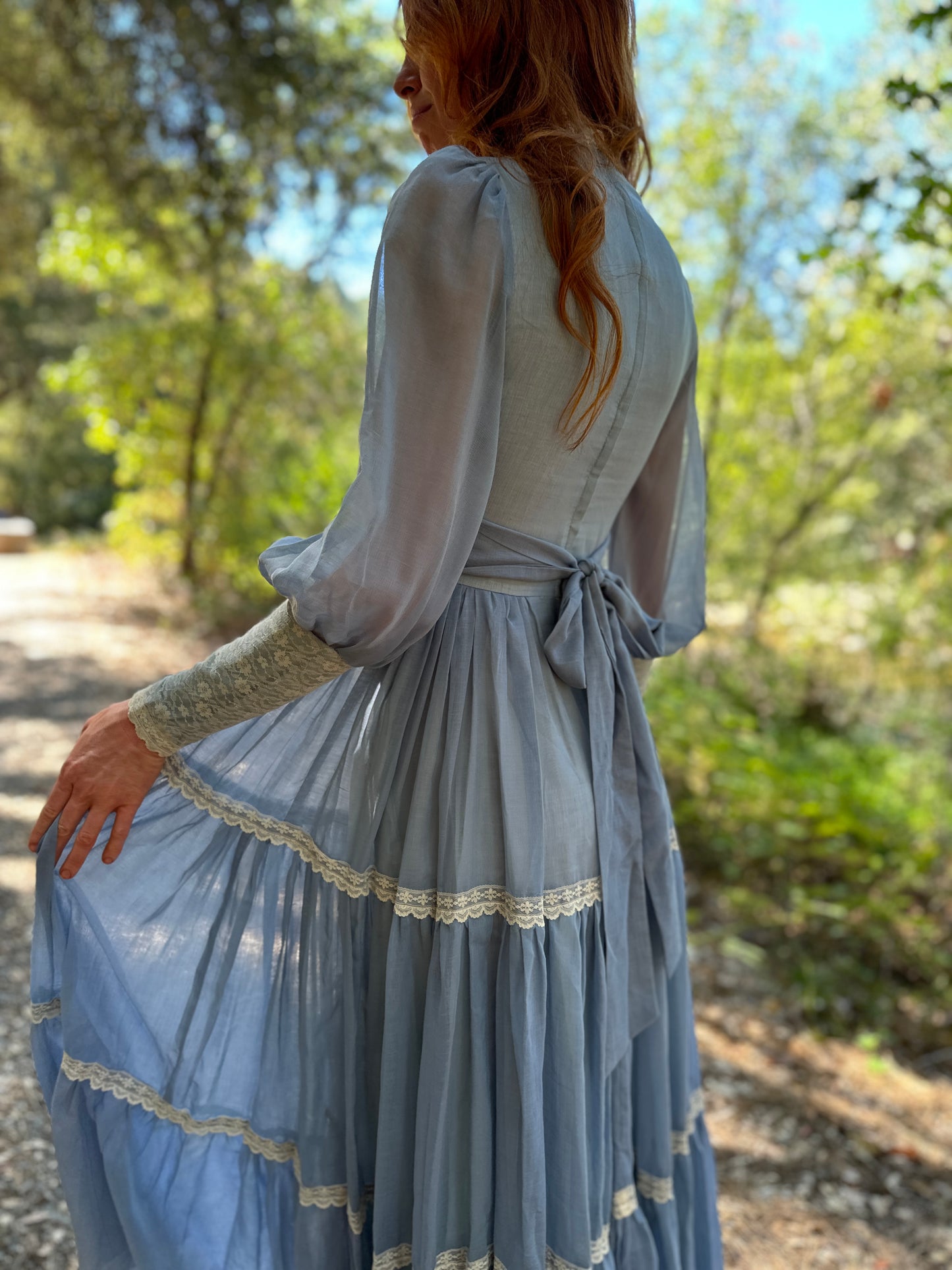 Gunne Sax Powder Blue Dress w/ Joseph Magnin Tag