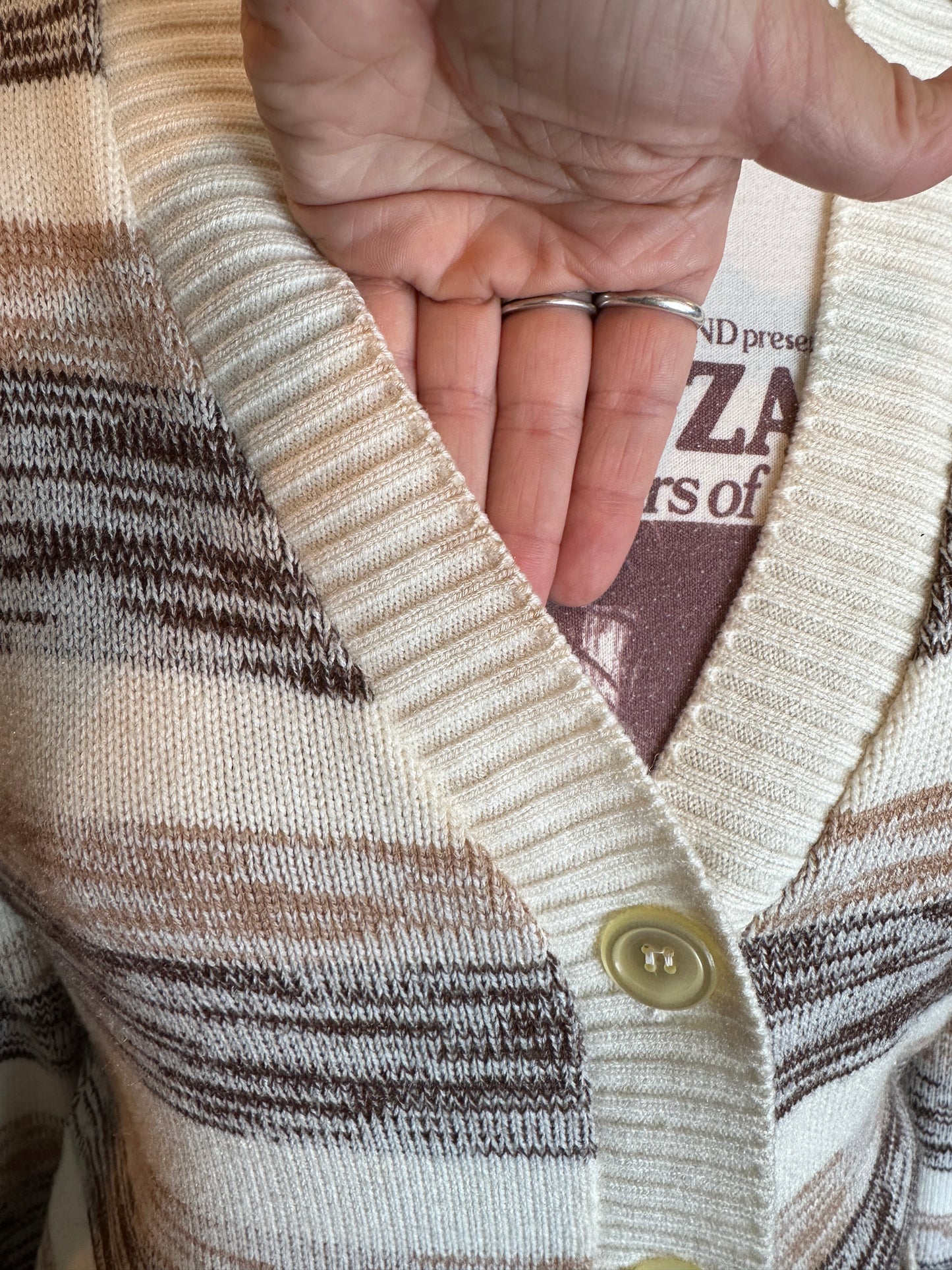 1970s Cardigan Style Space Dye Sweater