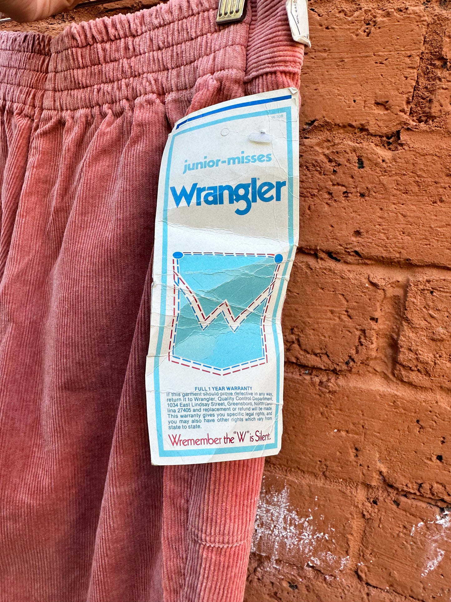 1970's Wrangler Corduroy Wide Leg Bellbottoms Terra Cotta