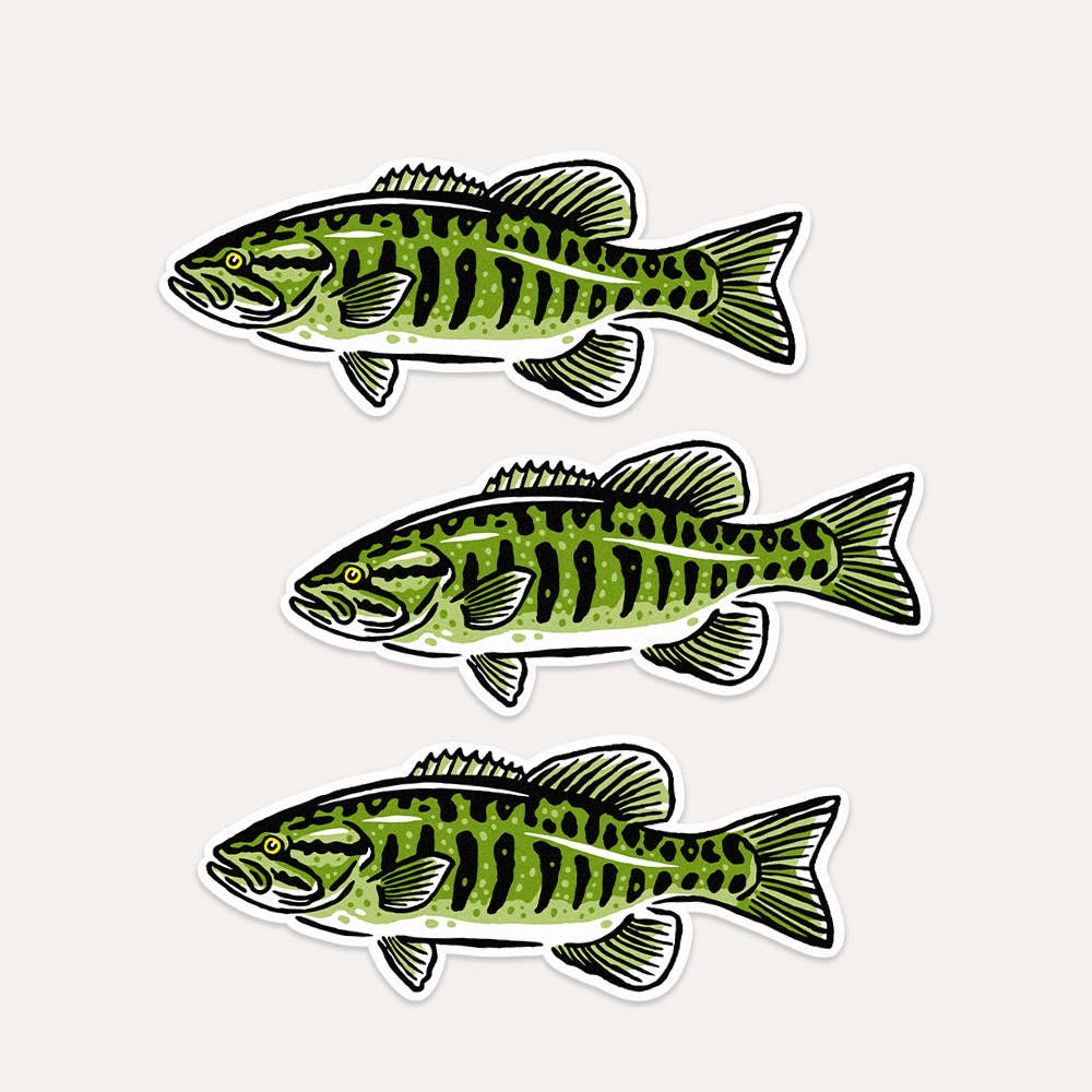 Smallmouth Bass Fish - Vinyl Sticker