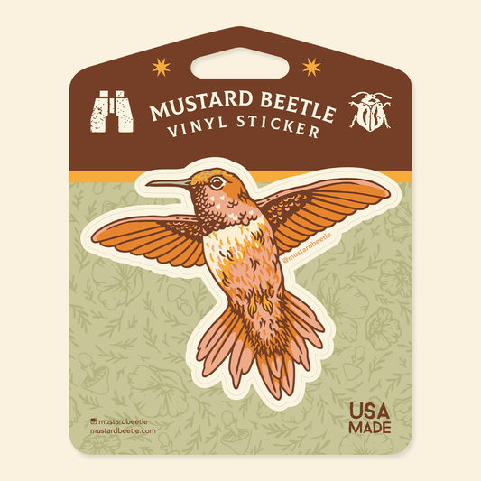 Hummingbird (Pink) 3" Vinyl Sticker