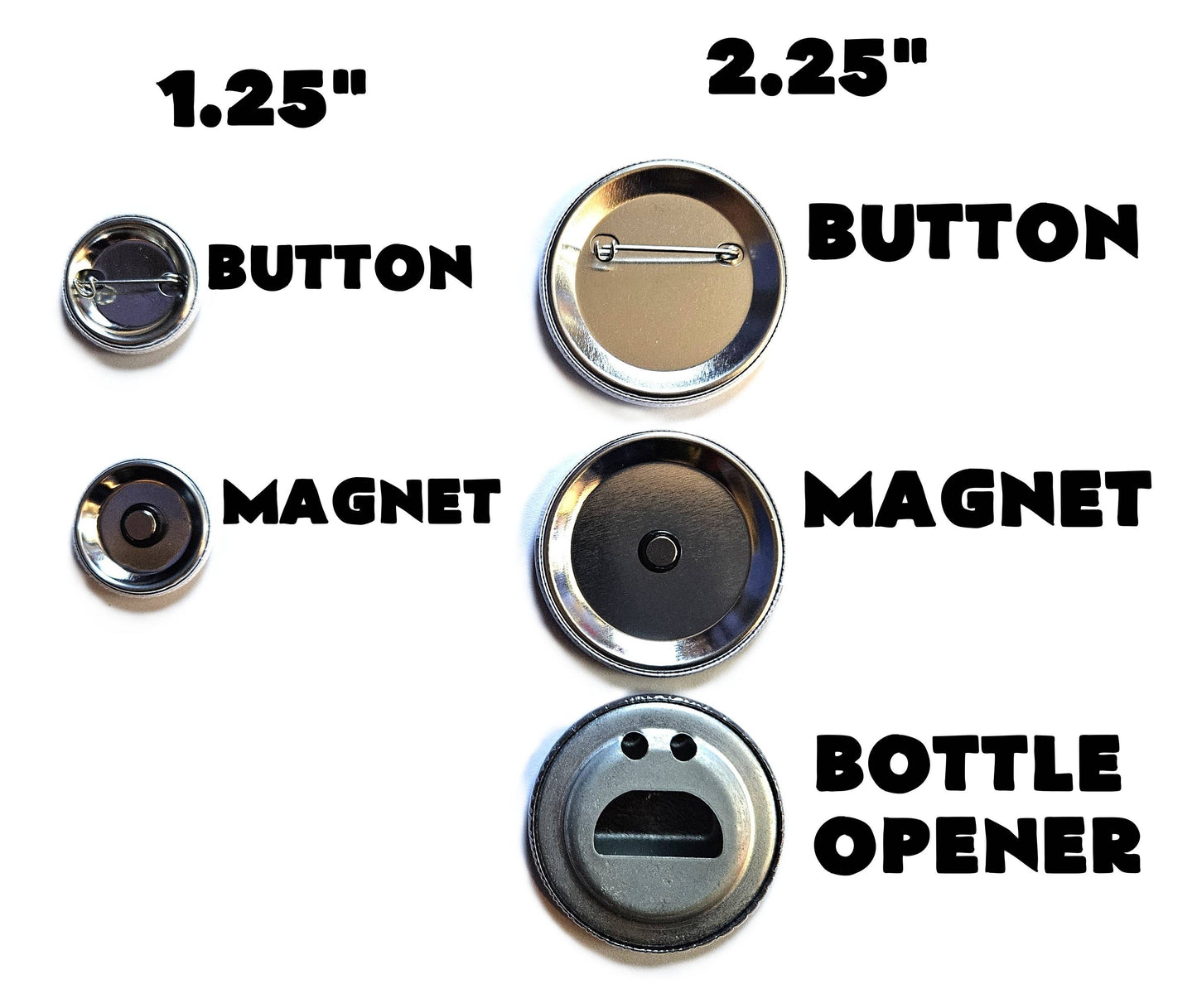 Vintage Reproduction Buttons Magnets & Bottle Openers Set 12: Im Waiting / 1.25" Small Button