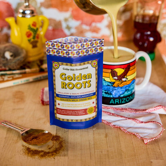 Golden Roots Immune Elixir - Golden Milk Powdered Drink Mix: 4oz