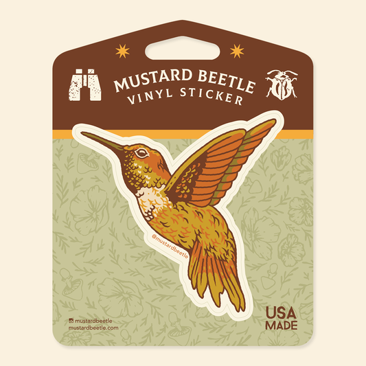 Hummingbird (Green) 3" Vinyl Sticker