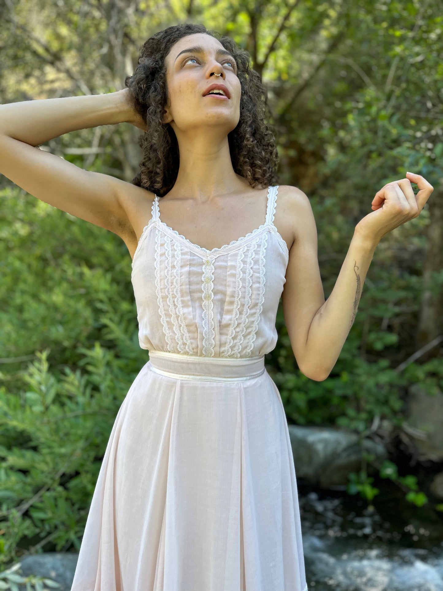 70s Dusty Rose Gunne Sax Dress