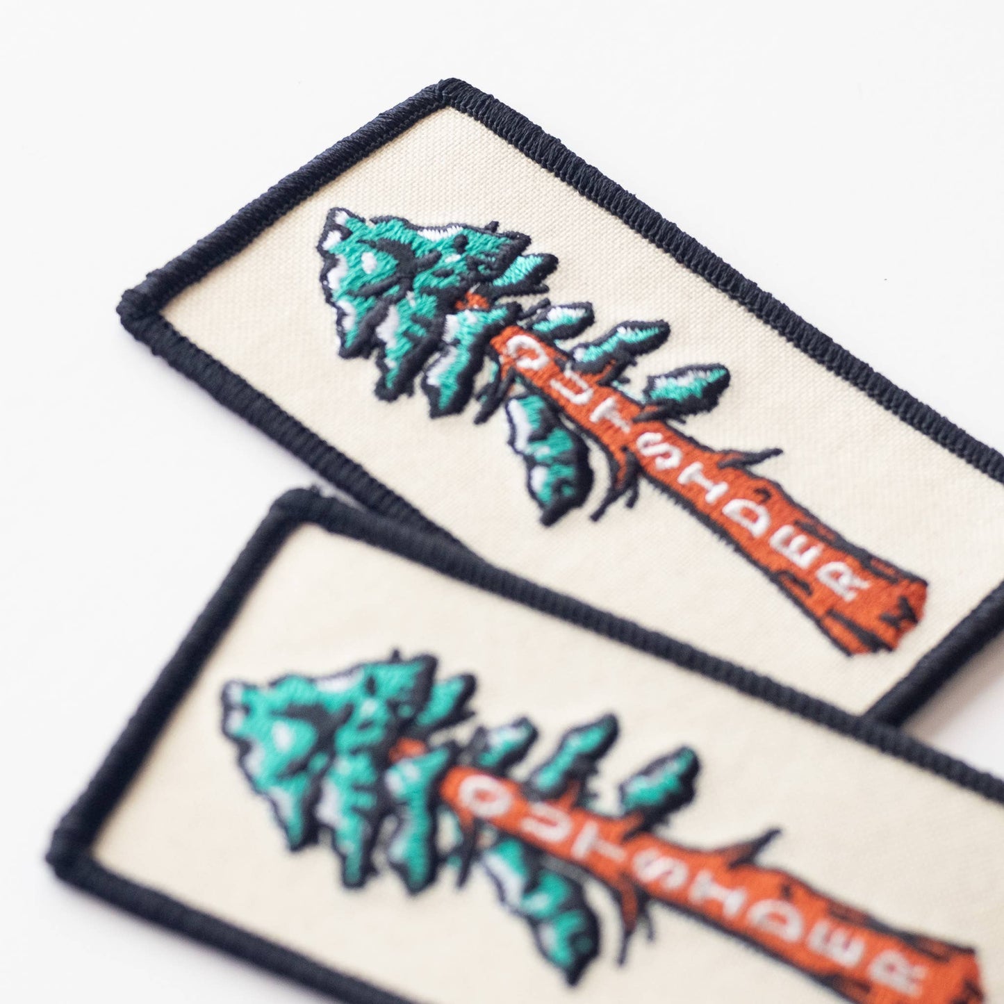 Outsider Sequoia Tree Embroidered Iron on Patch: Yes