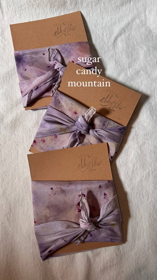 Plant Dyed Silk : Classic : Scarf / Bandana / Wrap : Sugar candy mountain