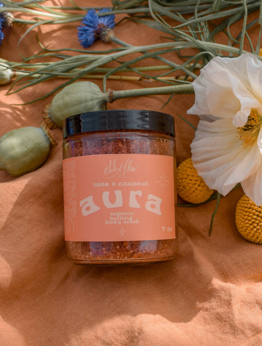 Aura - Grapefruit x Rose x Geranium Organic Body Scrub