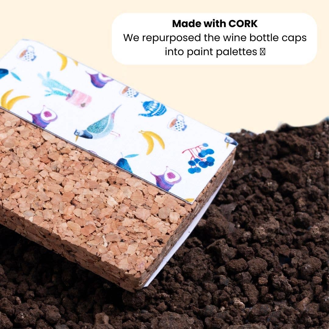 Metallic Watercolor Pans | Cork Palette | Case of 5