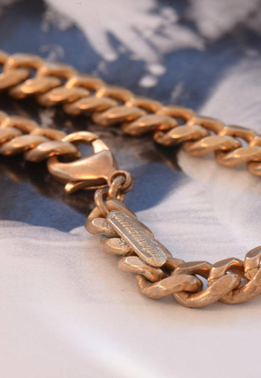 Cuban chain bracelet: 6"