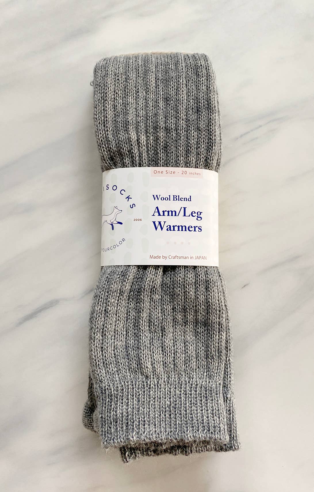 Wool Blend Arm Warmers / Leg Warmers: Ivory / One Size (20 inches)