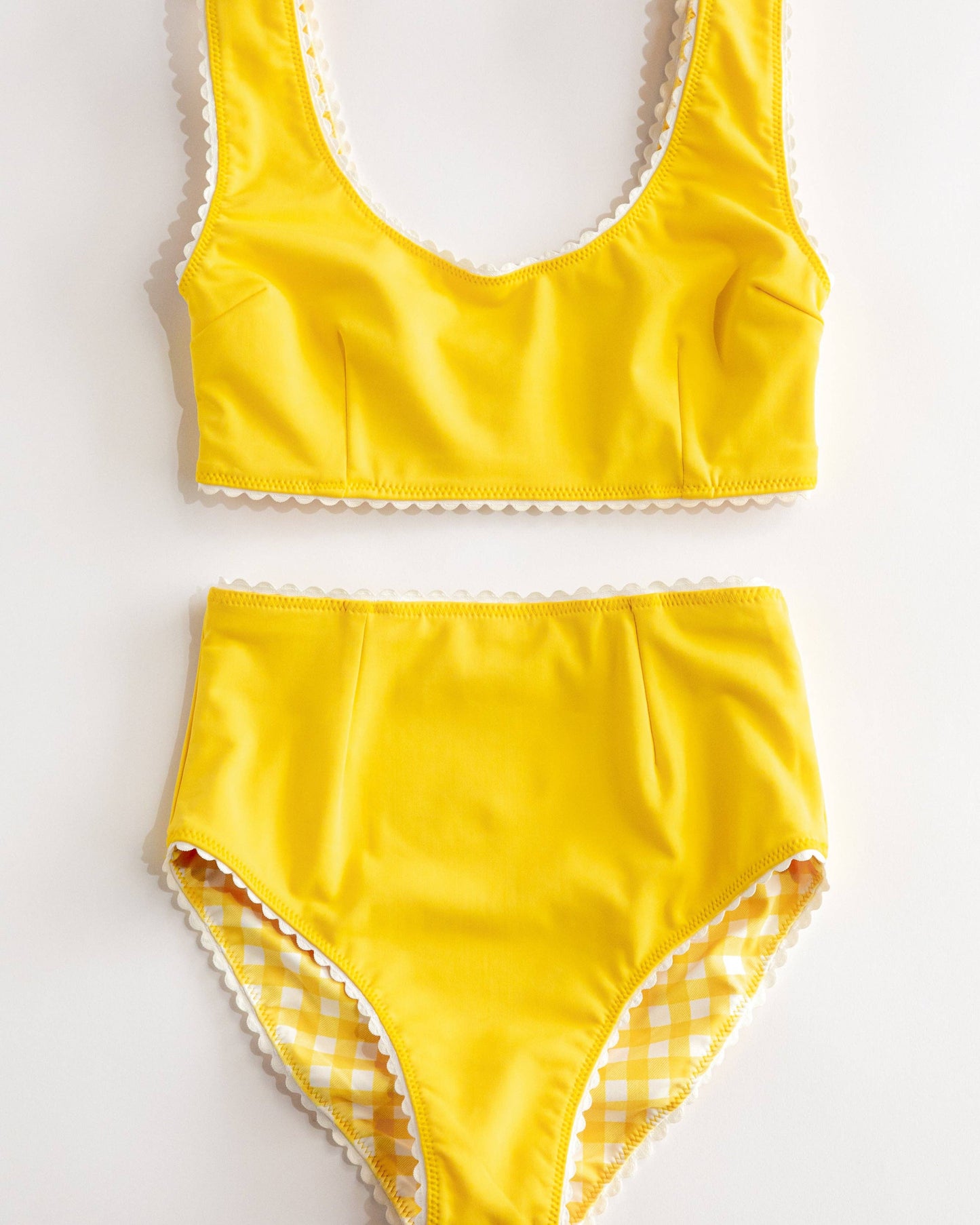 Yellow Gingham Bikini Bottom