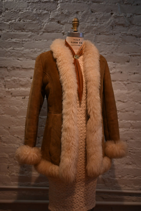 1970s Sheepskin Penny Lane Style Jacket