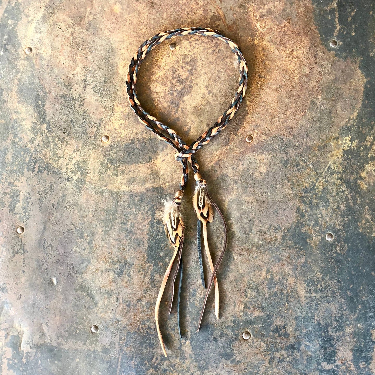 Leather Wrap Accessory - Black, Chocolate Brown & Rust Band: Black, Chocoloate, & Rust