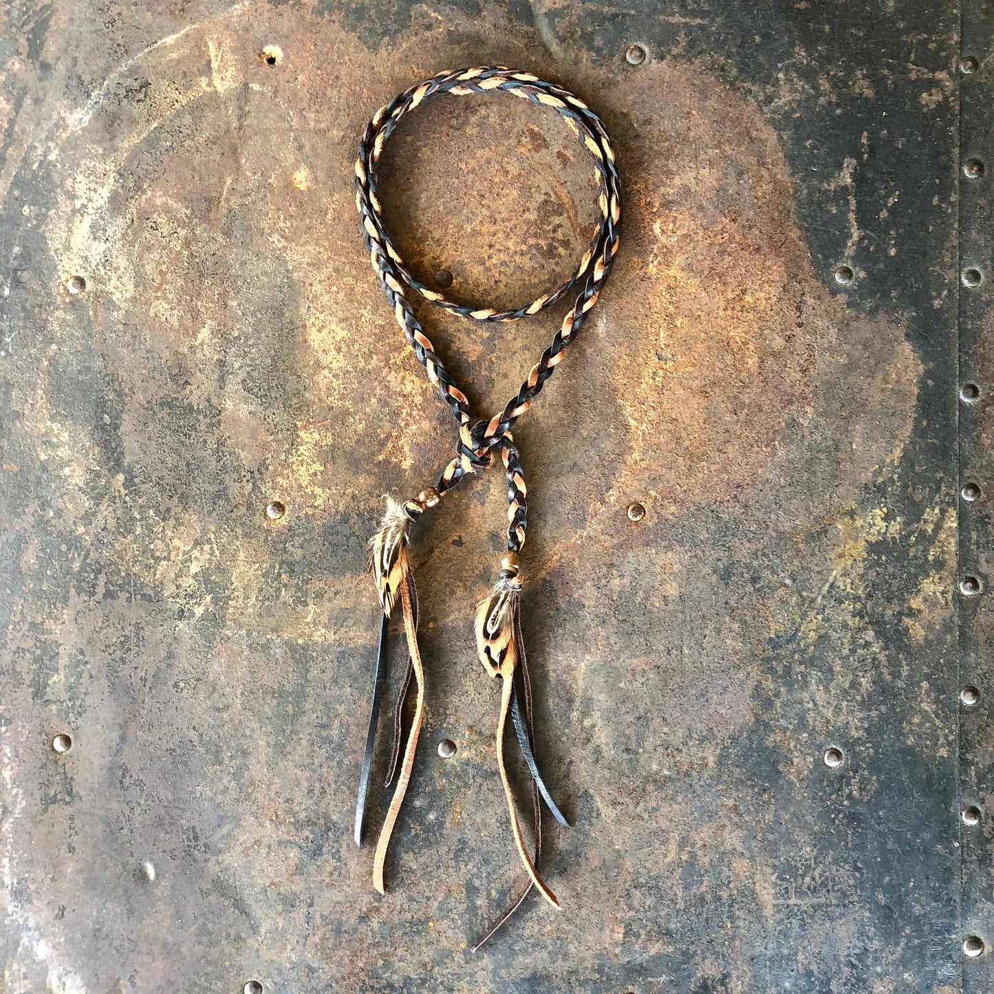 Leather Wrap Accessory - Black, Chocolate Brown & Rust Band: Black, Chocoloate, & Rust