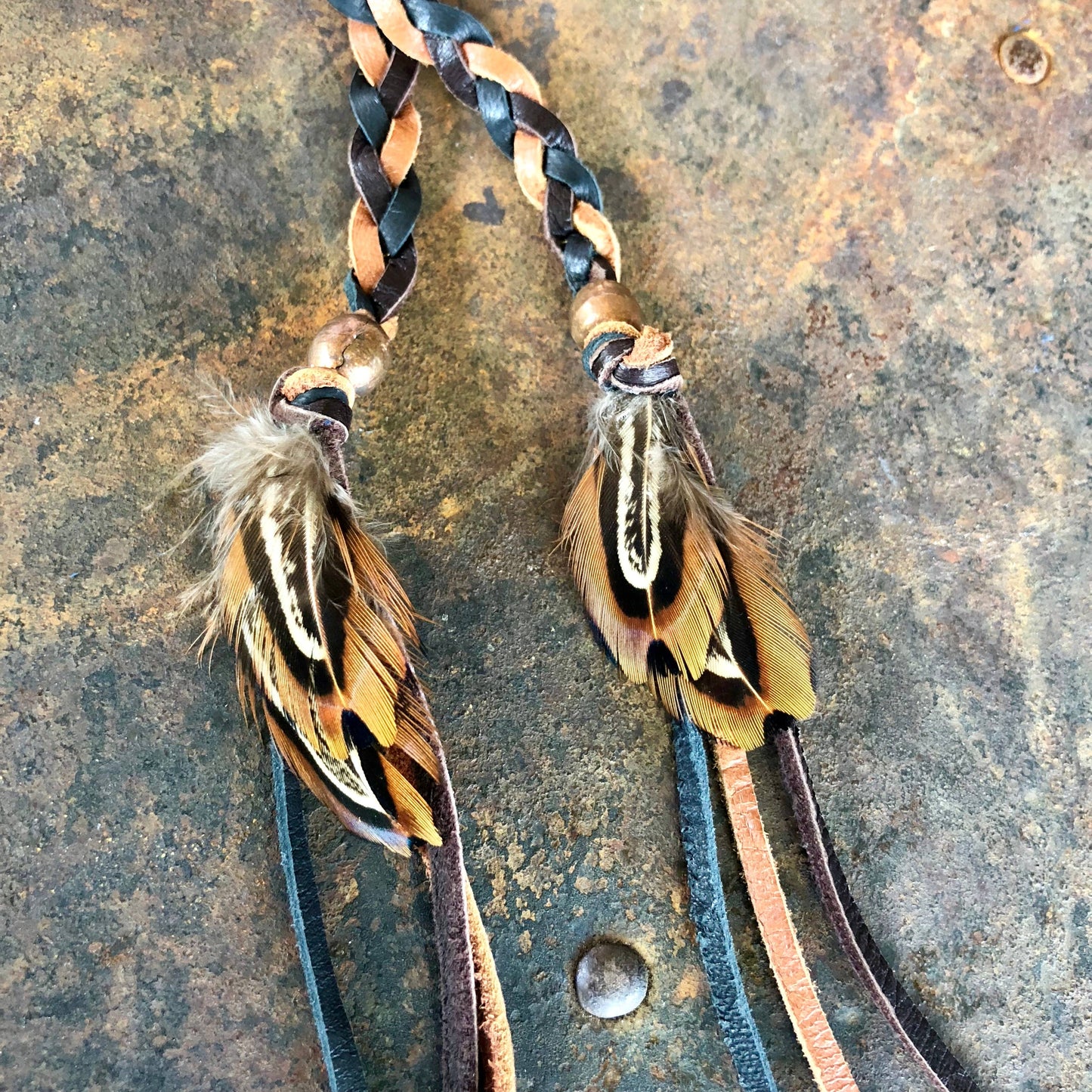 Leather Wrap Accessory - Black, Chocolate Brown & Rust Band: Black, Chocoloate, & Rust