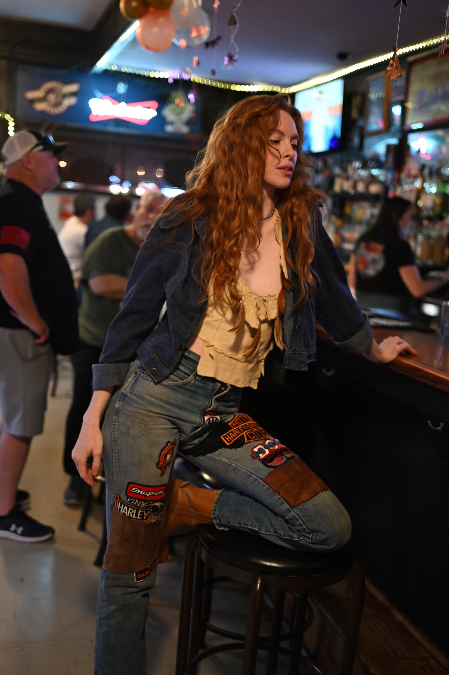 1970s Patchwork Jeans