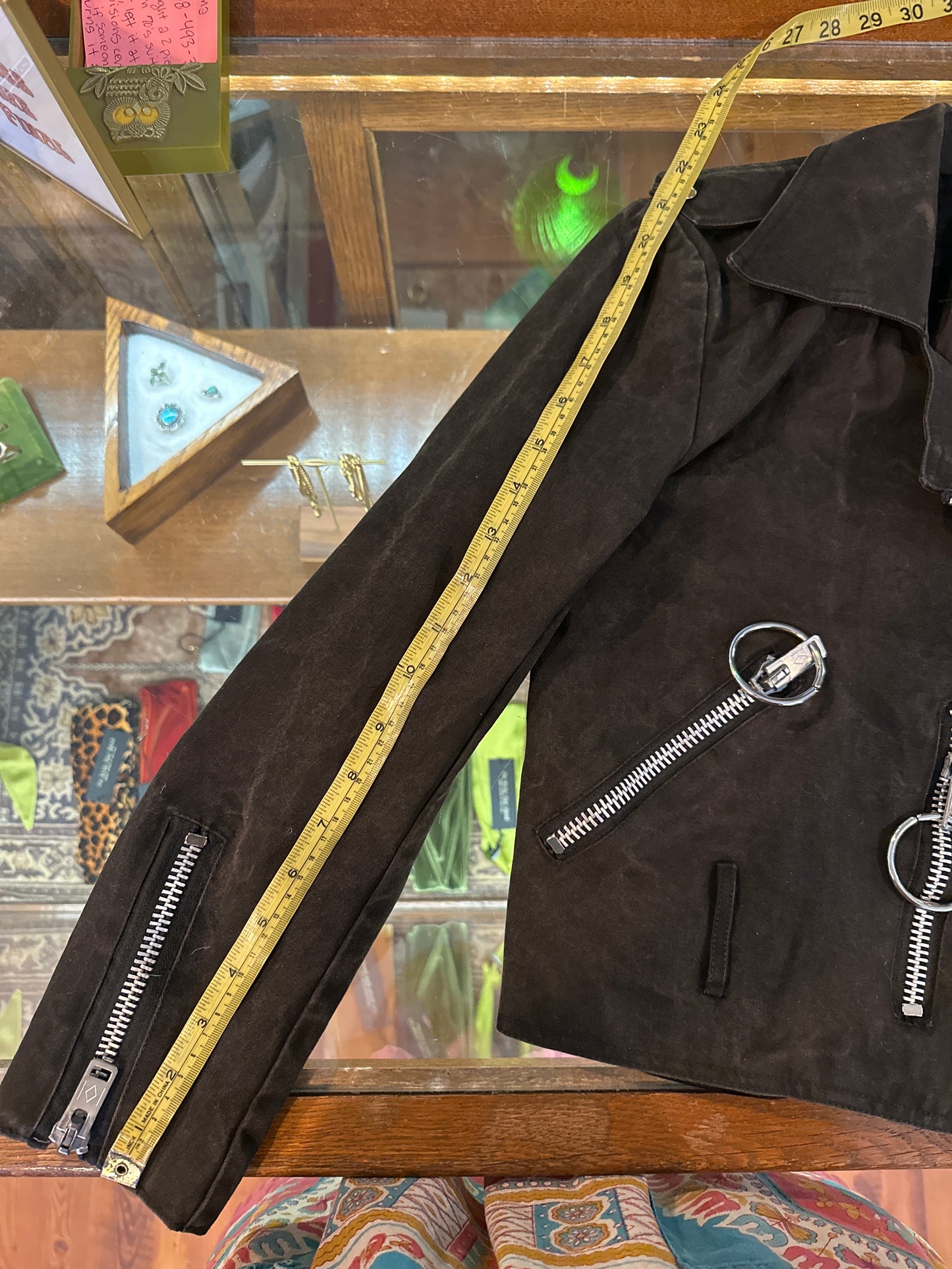 1980s Betsey Johnson Punk Label Motorcycle Jacket