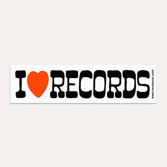 I Love Records - Bumper Sticker