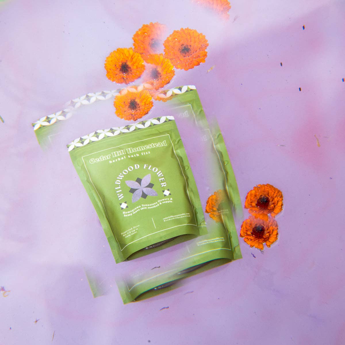 Wild Flower Bath Fizz - Moisturizing Herbal Bath Soak: 6 Forest Pull