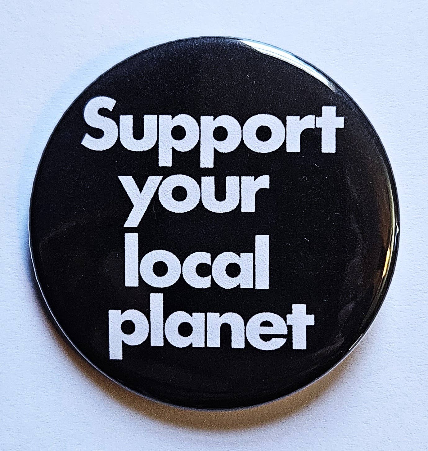 Vintage Environmental Buttons Magnets & Openers. set 02: Earth / 1.25" Small Button
