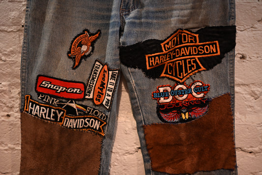 1970s Patchwork Jeans