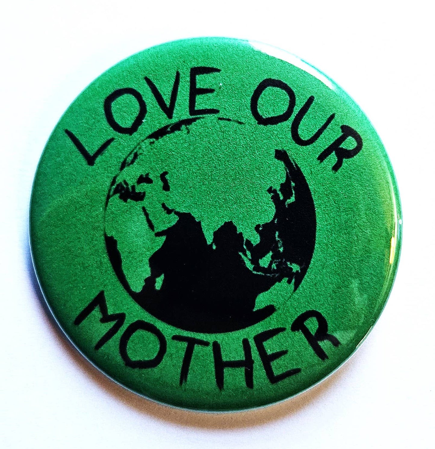 Vintage Environmental Buttons Magnets & Openers. set 02: Earth / 1.25" Small Button