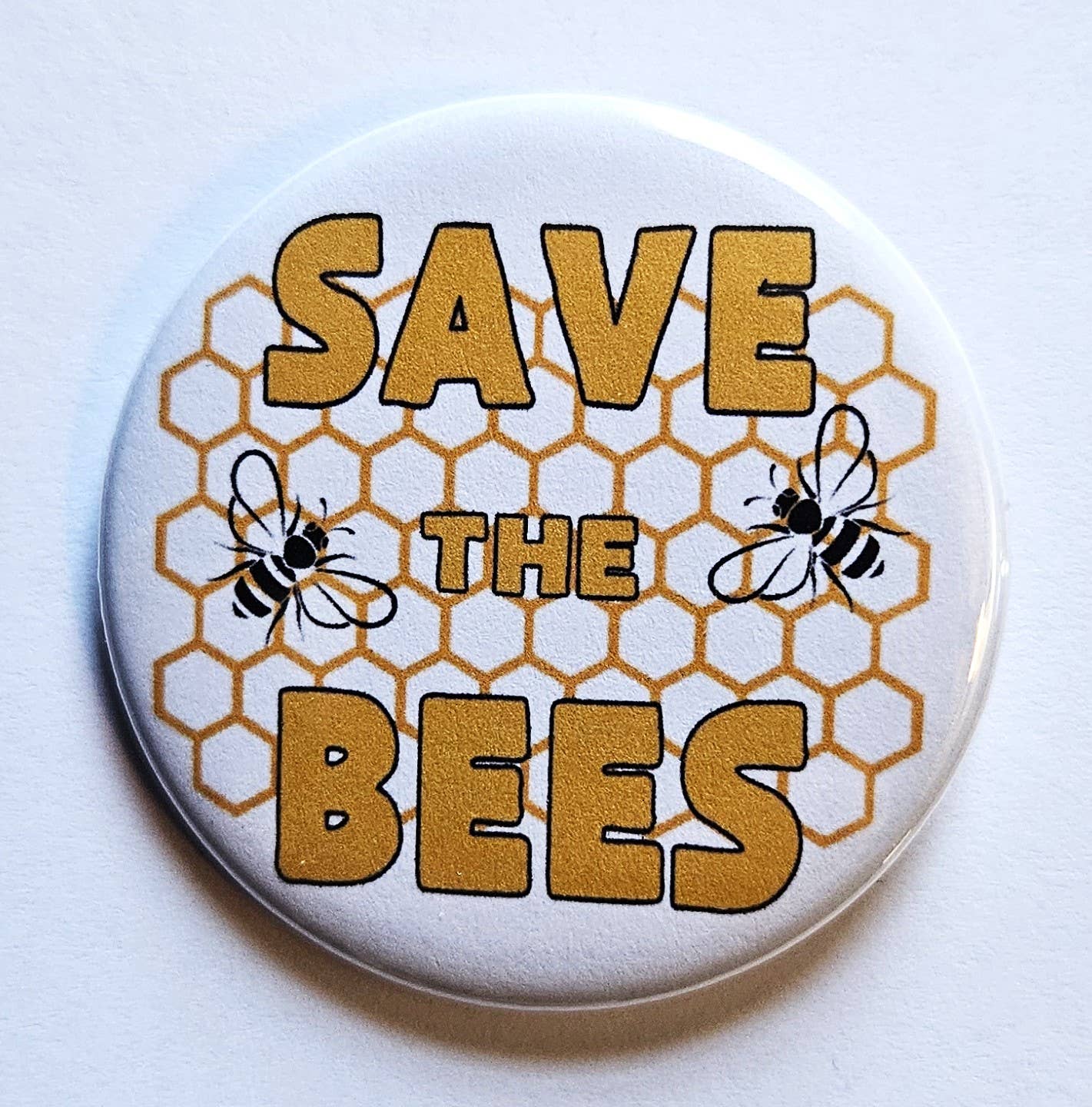 Vintage Environmental Buttons Magnets & Openers. set 04: Hug a Tree / 1.25" Small Button
