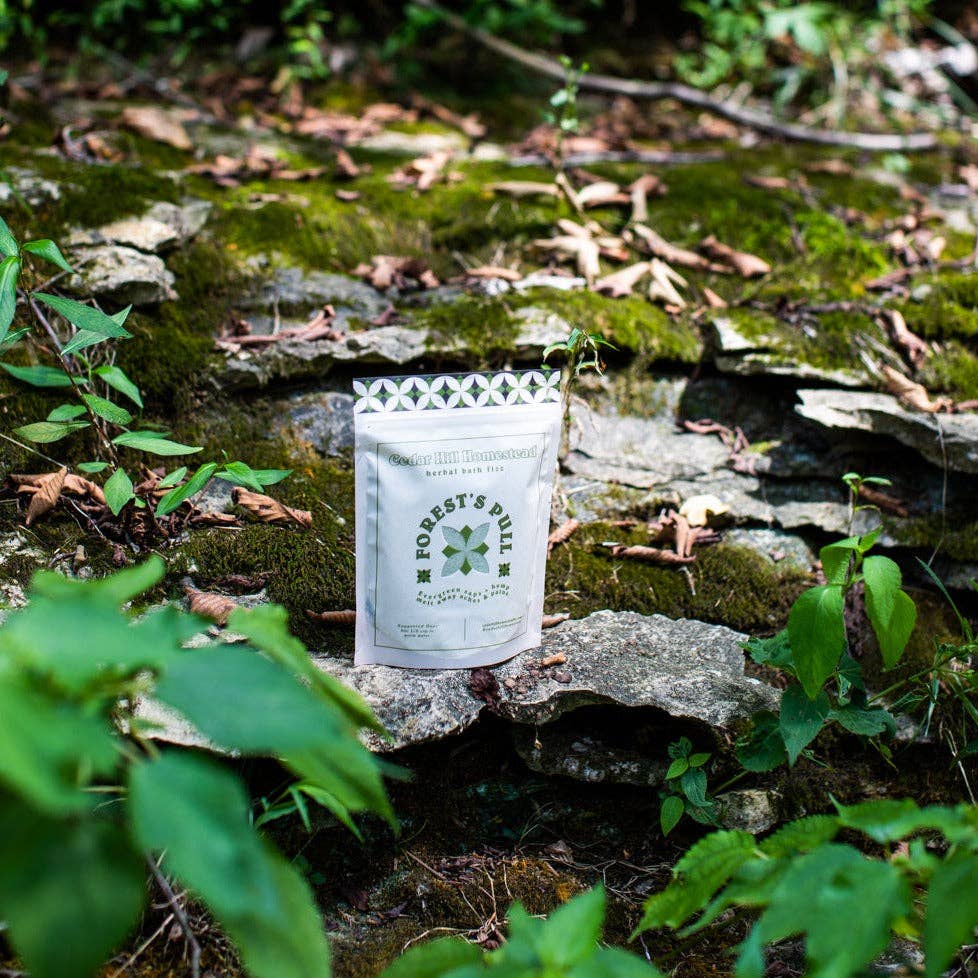 Wild Flower Bath Fizz - Moisturizing Herbal Bath Soak: 6 Forest Pull