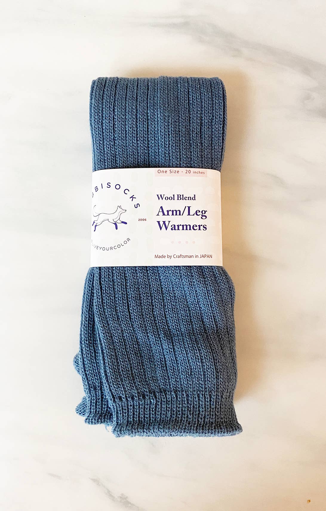 Wool Blend Arm Warmers / Leg Warmers: Powder Blue / One Size (20 inches)